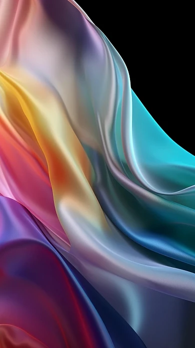 科技风格彩色丝绸扭曲手机海报背景