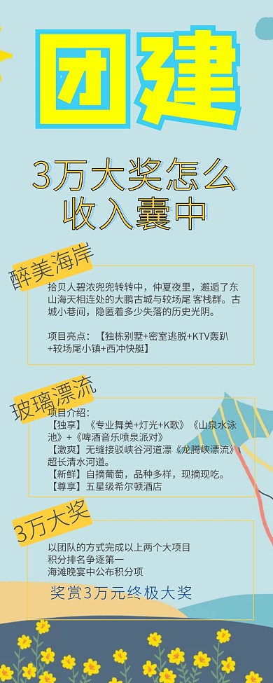 五一劳动节公司团建活动详细介绍营销长图
