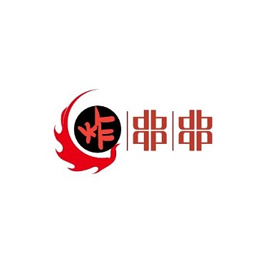 红色创意炸串串LOGO