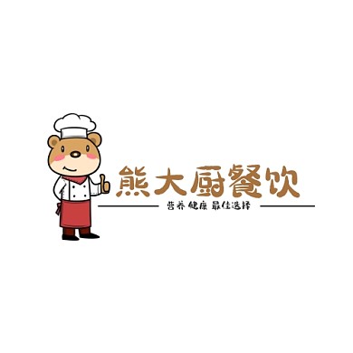 卡通字体餐饮类LOGO熊