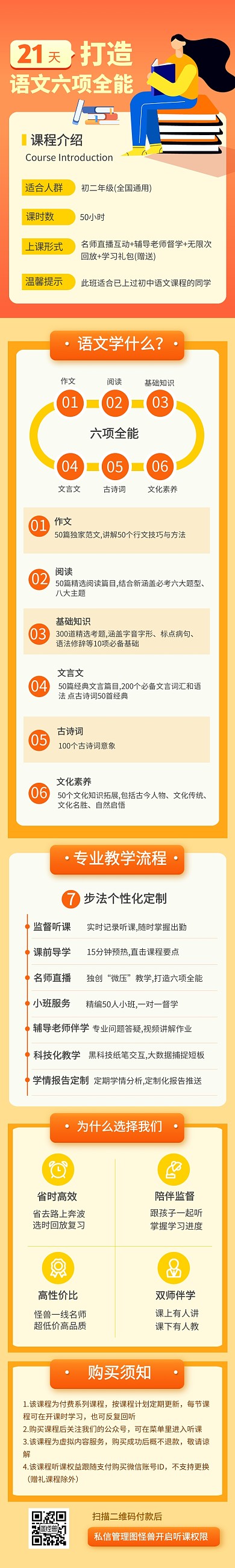 中小学语文培训课程详情页