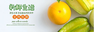 简约新鲜水果banner