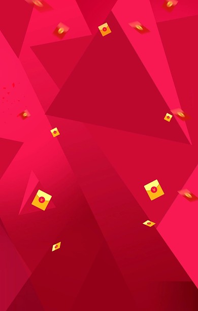 精致红色中国风原创竖版背景图