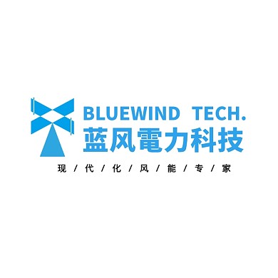 能源化工风车电力科技蓝色logo
