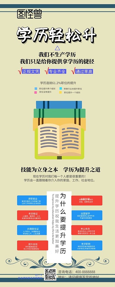 为什么要提升学历营销长图