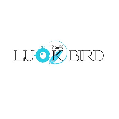 蓝灰黑色幸运鸟字母创意LOGO