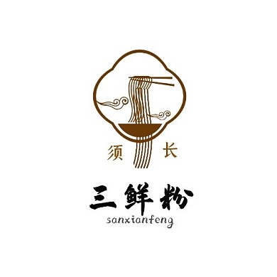 logo设计粉面三鲜粉产品头像