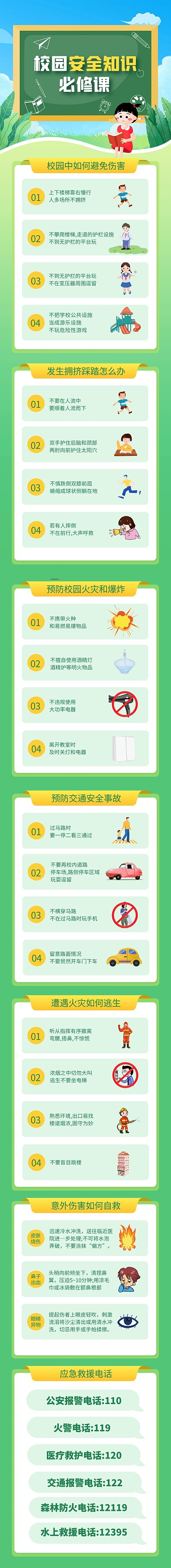 校园安全必修课文章长图