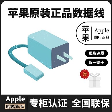 苹果原装数据线原厂正品黑金直通车海报