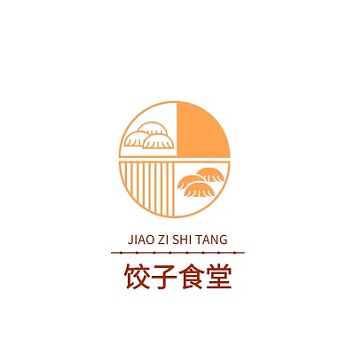 饺子食堂手工水饺LOGO设计 