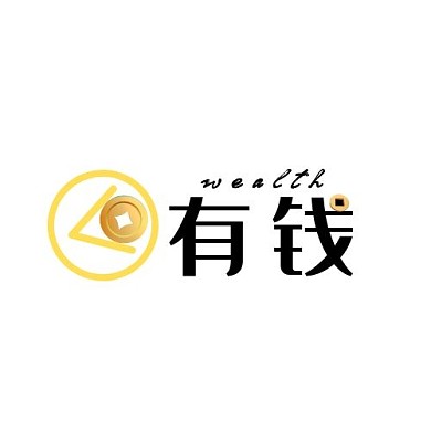 钱币黄色黑色简约创意有钱平面logo