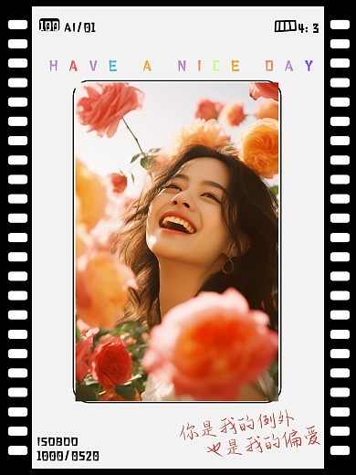 胶卷风简约晒照效果模板