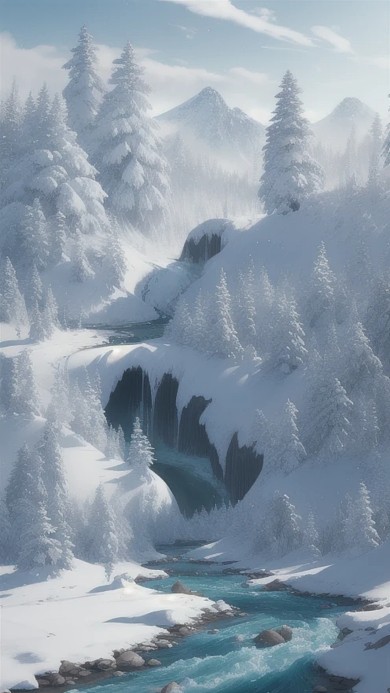 自然风景AI数字作品