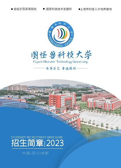 大学招生蓝色简约大气扁平宣传单