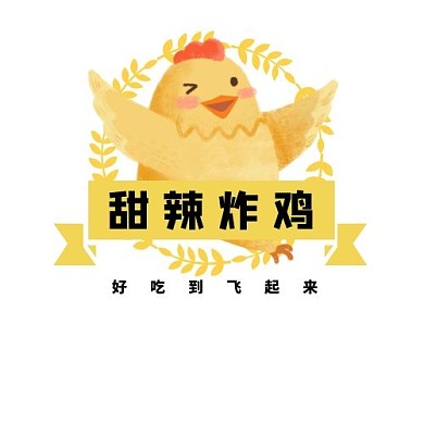 甜辣炸鸡logo黄色