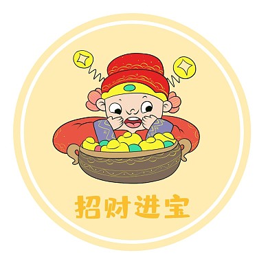 红包头像招财进宝卡通可爱