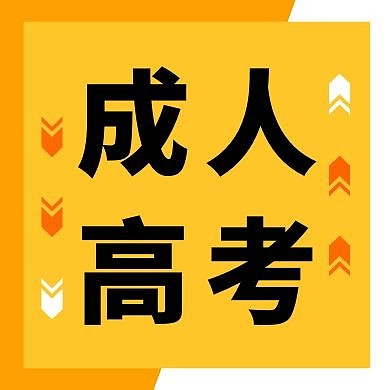 成人高考黄色新媒体简约公众号次图