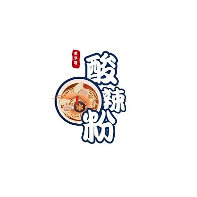 简约大气餐饮酸辣粉LOGO设计