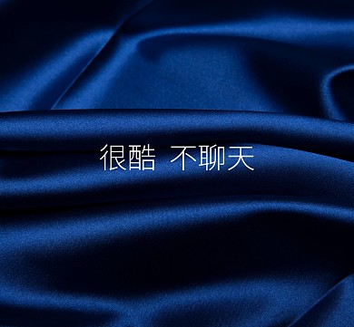 很酷不聊天蓝色朋友圈封面