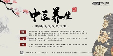 中医精气神中国风文化墙
