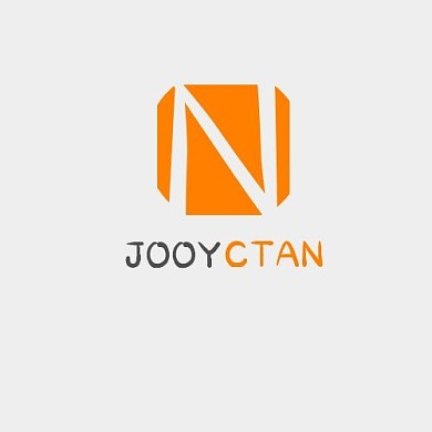 简约创意灰色橙色几何形状英文logo