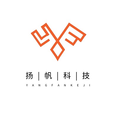 YF字母logo设计简约橙色翅膀