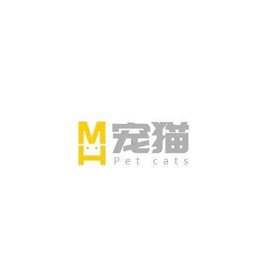 MH字母组合logo设计宠物店简约