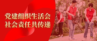 党建组织生活会商务公众号封面