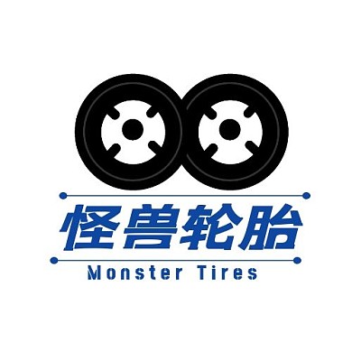 简约蓝色轮胎LOGO