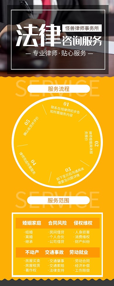 法律咨询服务营销长图