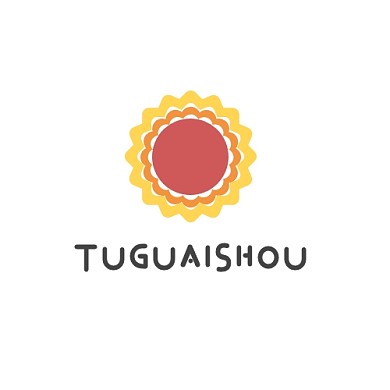 红橙黄太阳可爱卡通logo设计