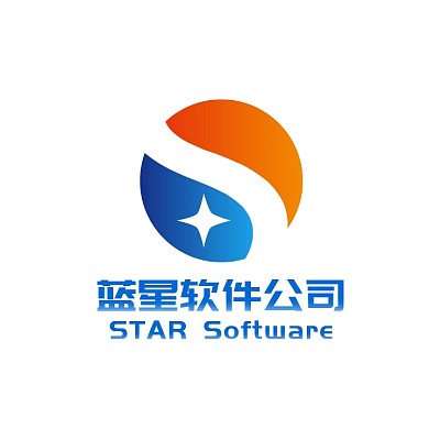 软件公司蓝色创意logo设计
