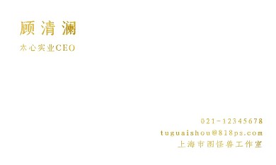 木材建材公司ceo简约烫金名片