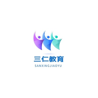 渐变三仁教育LOGO