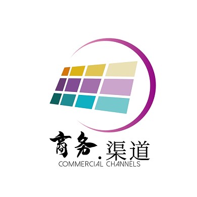 商务渠道渐变logo设计