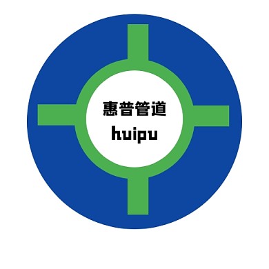 圆形蓝底绿色管道logo设计