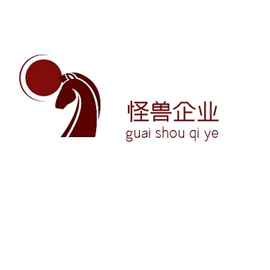 红色简约企业logo
