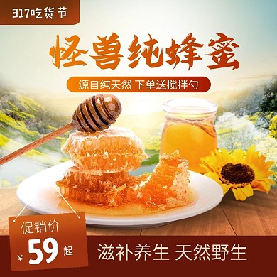 食品农产品蜂蜜促销电商直通车主图