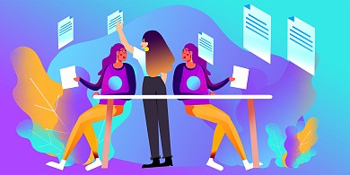 卡通科技办公插画元素