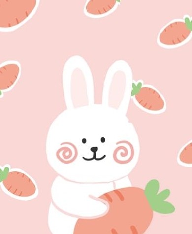 卡通可爱萌宠小兔子iWatch表盘背景