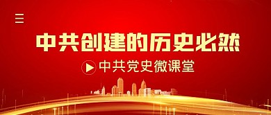 中共创建的历史必然简约公众号封面首图
