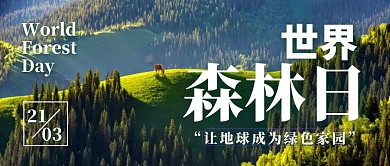 简约大气世界森林日3月21日公众号封面