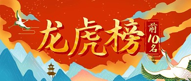 业绩前十名龙虎榜表彰公众号封面首图