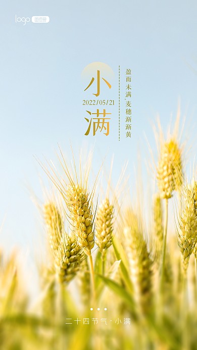 二十四节气节日小满传统节日宣传摄影图海报