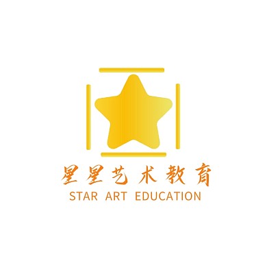艺术教育培训黄色星星创意logo设计