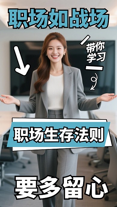 简约清新美女职场视频封面