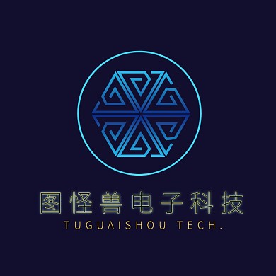 电子科技公司现代简约店招logo