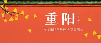 重阳节节气节日传统公众号封面首图