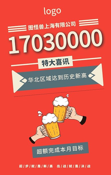 销售快报喜报手机海报