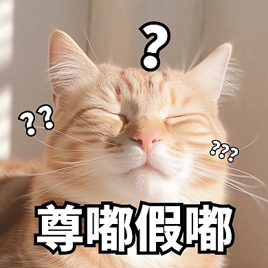 小猫咪表情包趣味效果模板